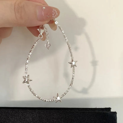 925 Sterling Silver Zircon Love Heart Bracelet
