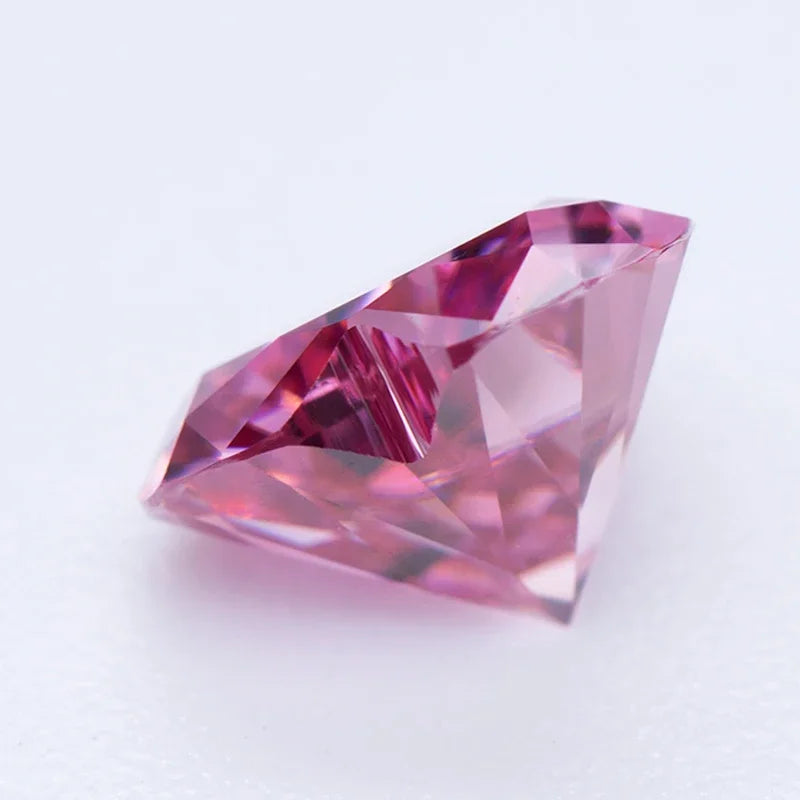 Moissanite Stone Heart Shape Pink Color VVS1 With Certificate