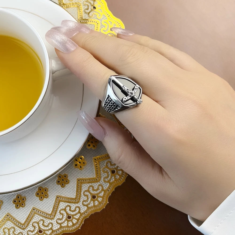 S925 Signet Ring Mystical Sword