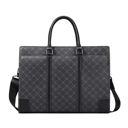 Black Vegan Leather Briefcase