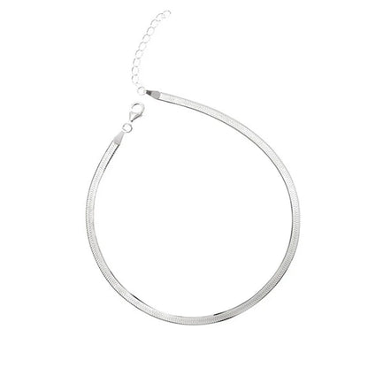 925 Silver Wide chain Anklets