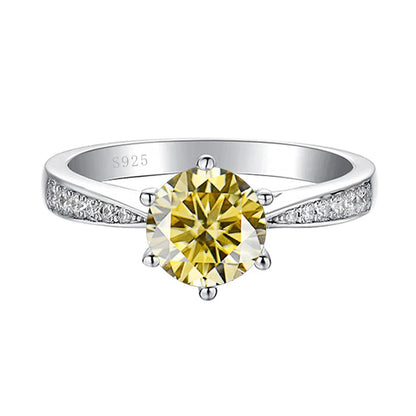 Green Moissanite Ring for Women