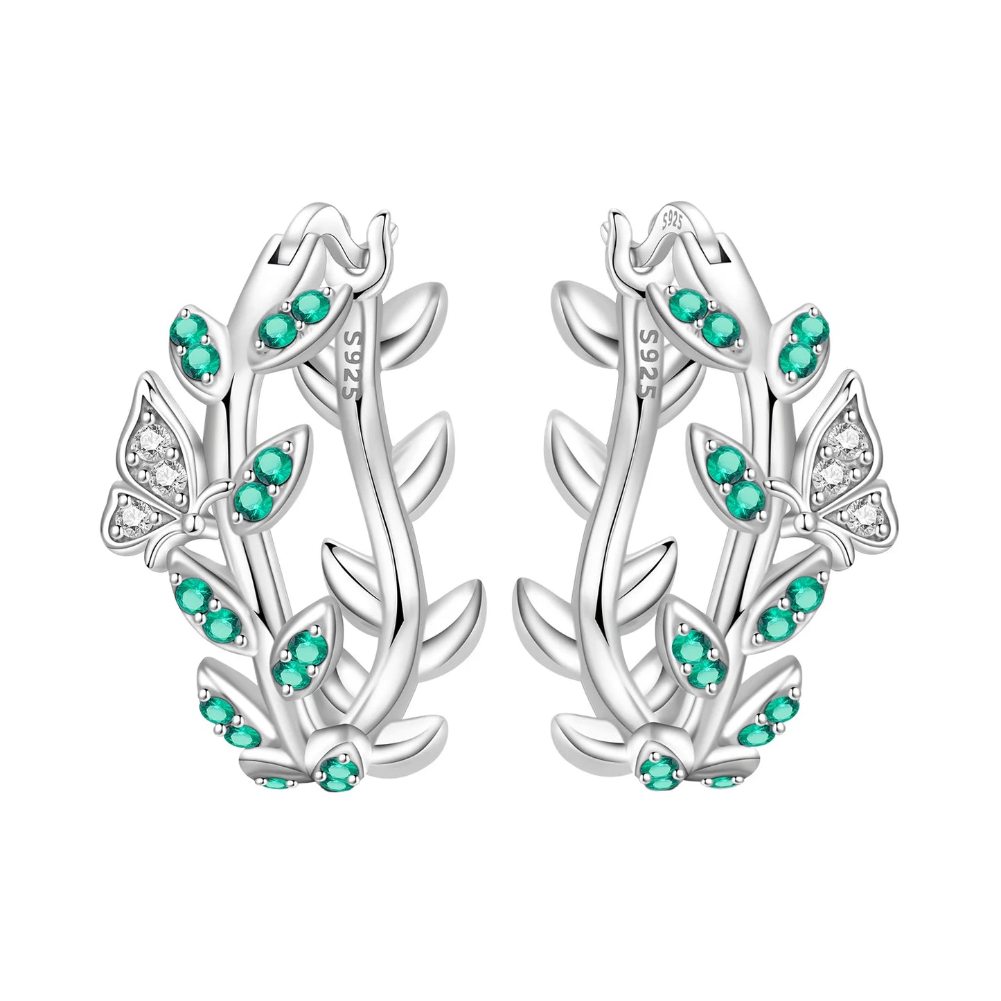 Original S925 Blue Iris Flower Earrings