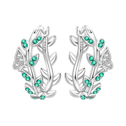 Original S925 Blue Iris Flower Earrings