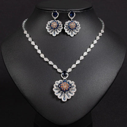 Sturdy Shell Bloom Flower Jewellery Set