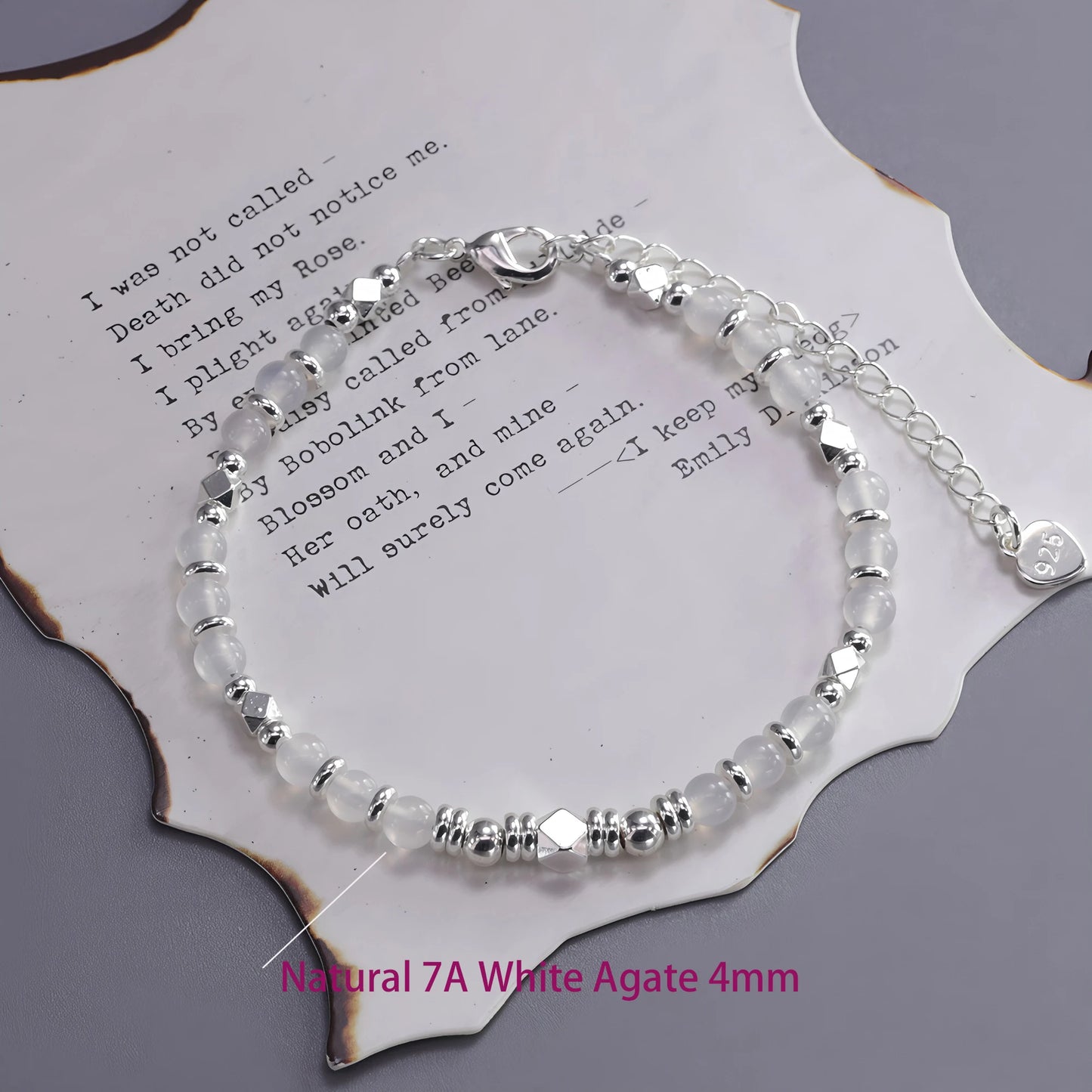 925 Sterling Silver Zircon Love Heart Bracelet