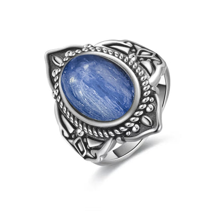 Vintage S925 Sterling Silver Ring with Natural Moonstone Stone