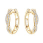 Twist Moissanite Hoop Earrings 925 Silver