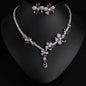 Stereo Sliver Colour Glamour Flower Jewelry Set