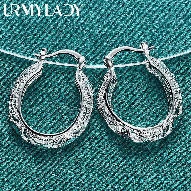 925 Sterling Silver Dragon Hollow Earrings