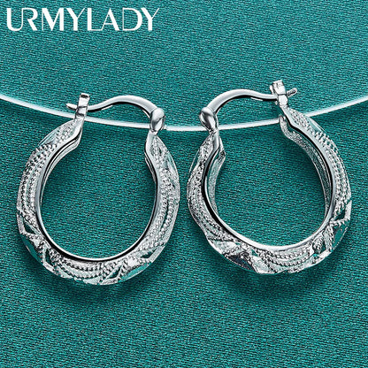 925 Sterling Silver Dragon Hollow Earrings