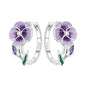 Original S925 Blue Iris Flower Earrings