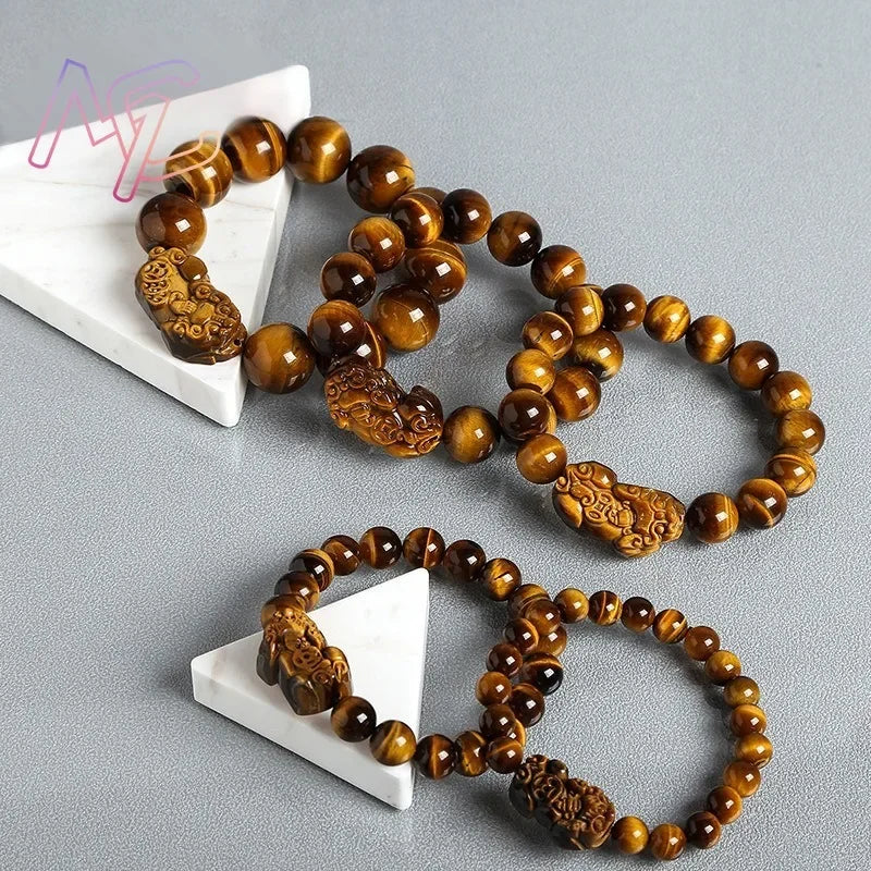 Natural Tiger Eye Pixiu Bracelet