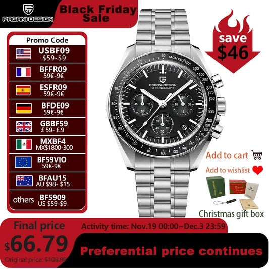 PAGANI DESIGN 2025 Top Luxury Quartz Watch