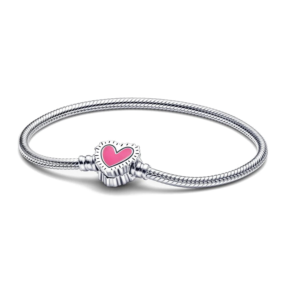 S925 Heart Link Bracelet