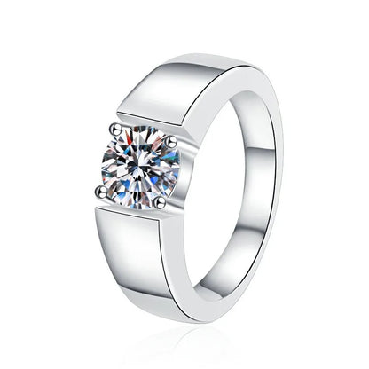 S925 Real Moissanite 18K White Gold plated Ring