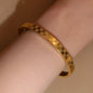 Checkered Design Crystal Bangle