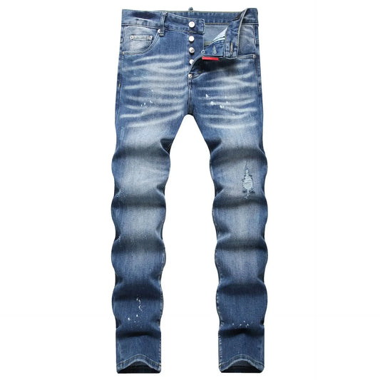 Men's Ripped Jeans Light Blue Skinny Jeans