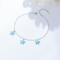 S925 CZ Cubic Zirconia Beach Enamel Starfish Anklet