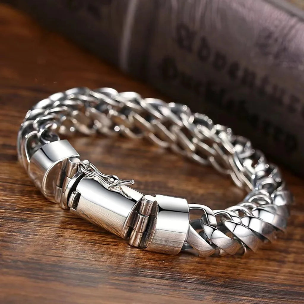 S925 Sterling Silver Punk Bracelet