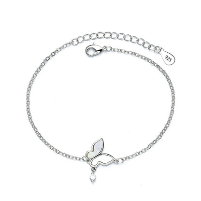 925 Sterling Silver Zircon Love Heart Bracelet