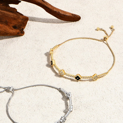 925 Sterling Silver 18k Gold Plated Tennis Bracelet