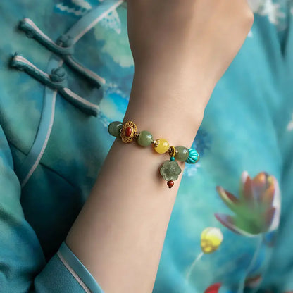 Natural Hetian Jade Saponite Blessing Bracelet