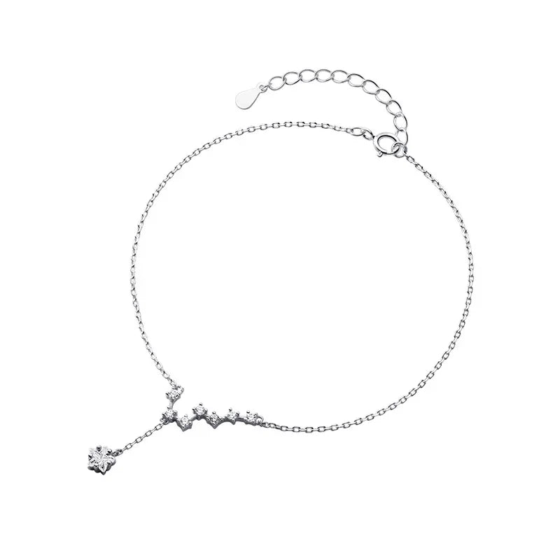 S925 Fashion Sweet Big Dipper CZ Anklets
