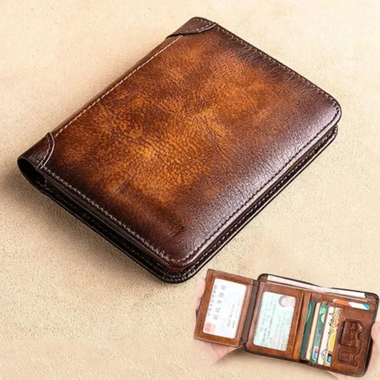 Genuine Leather Wallets RFID Blocking