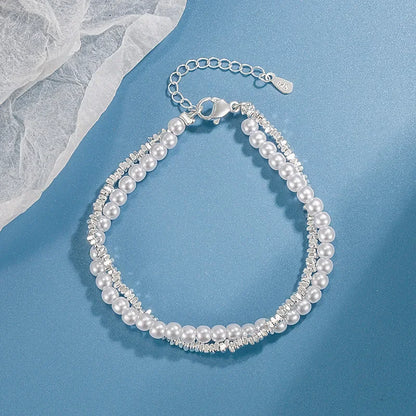 Fine 925 Sterling Silver Lucky Beads Bracelet