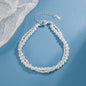 Fine 925 Sterling Silver Lucky Beads Bracelet