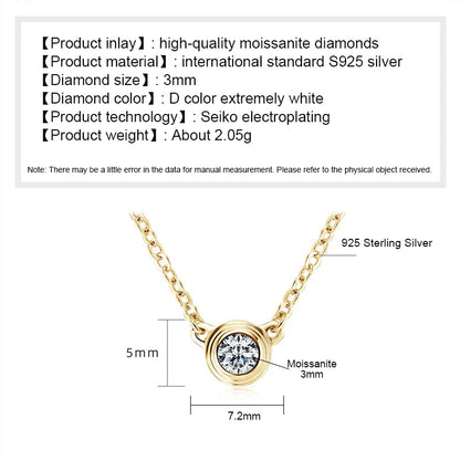 Single stone Moissanite Pendant Necklace