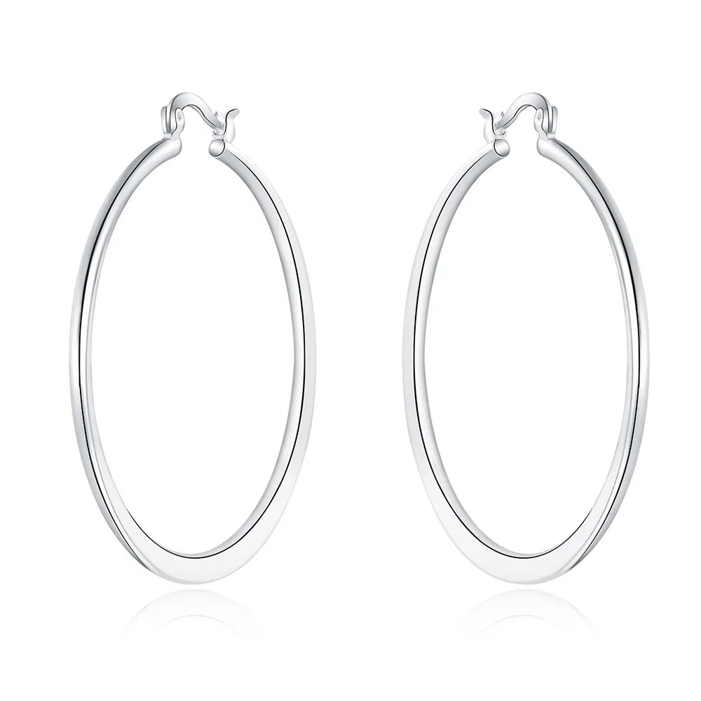 S925 Smooth Round Earrings