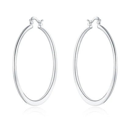 S925 Smooth Round Earrings