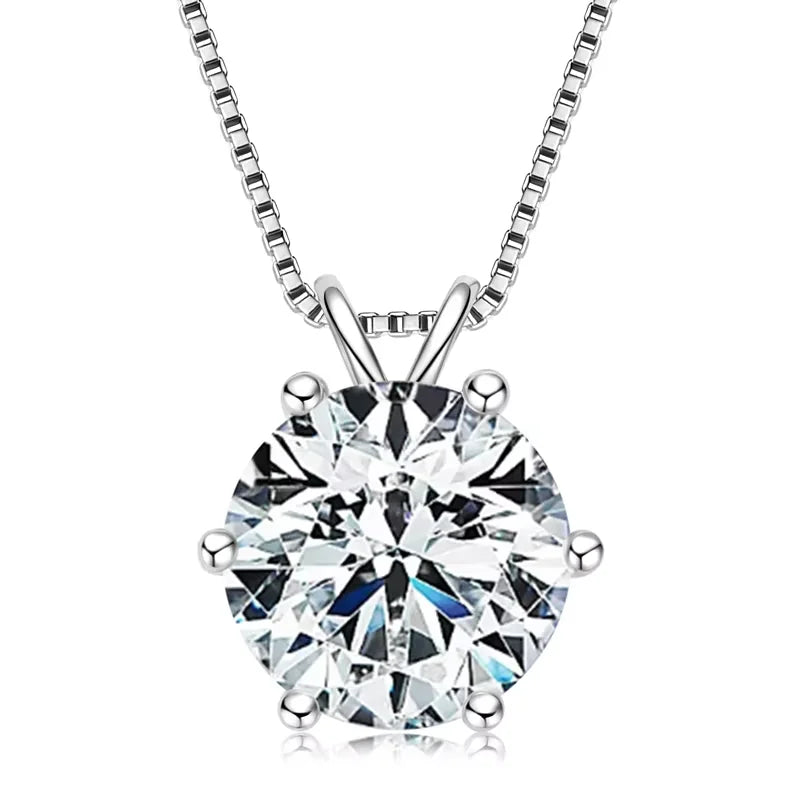 S925 0.5ct-5ct Moissanite Pendant Necklace