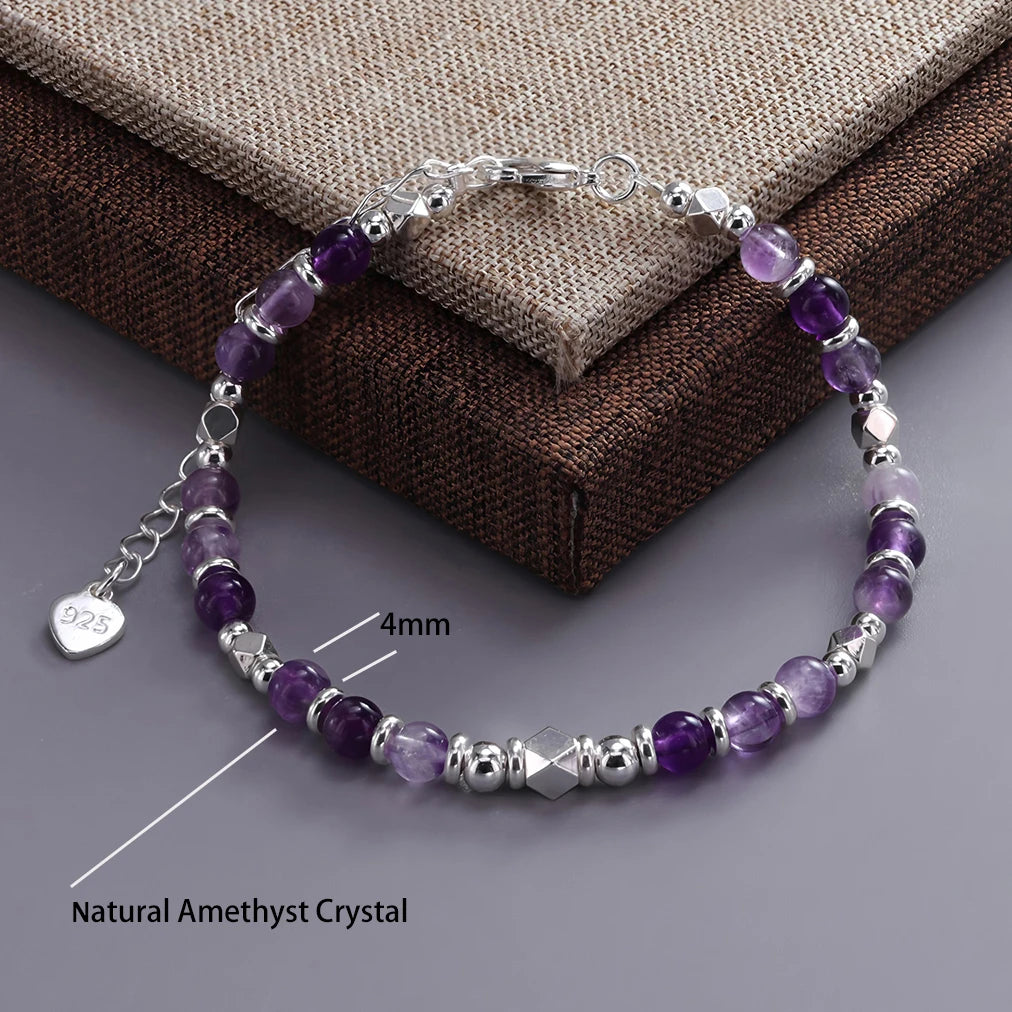 925 Sterling Silver Zircon Love Heart Bracelet