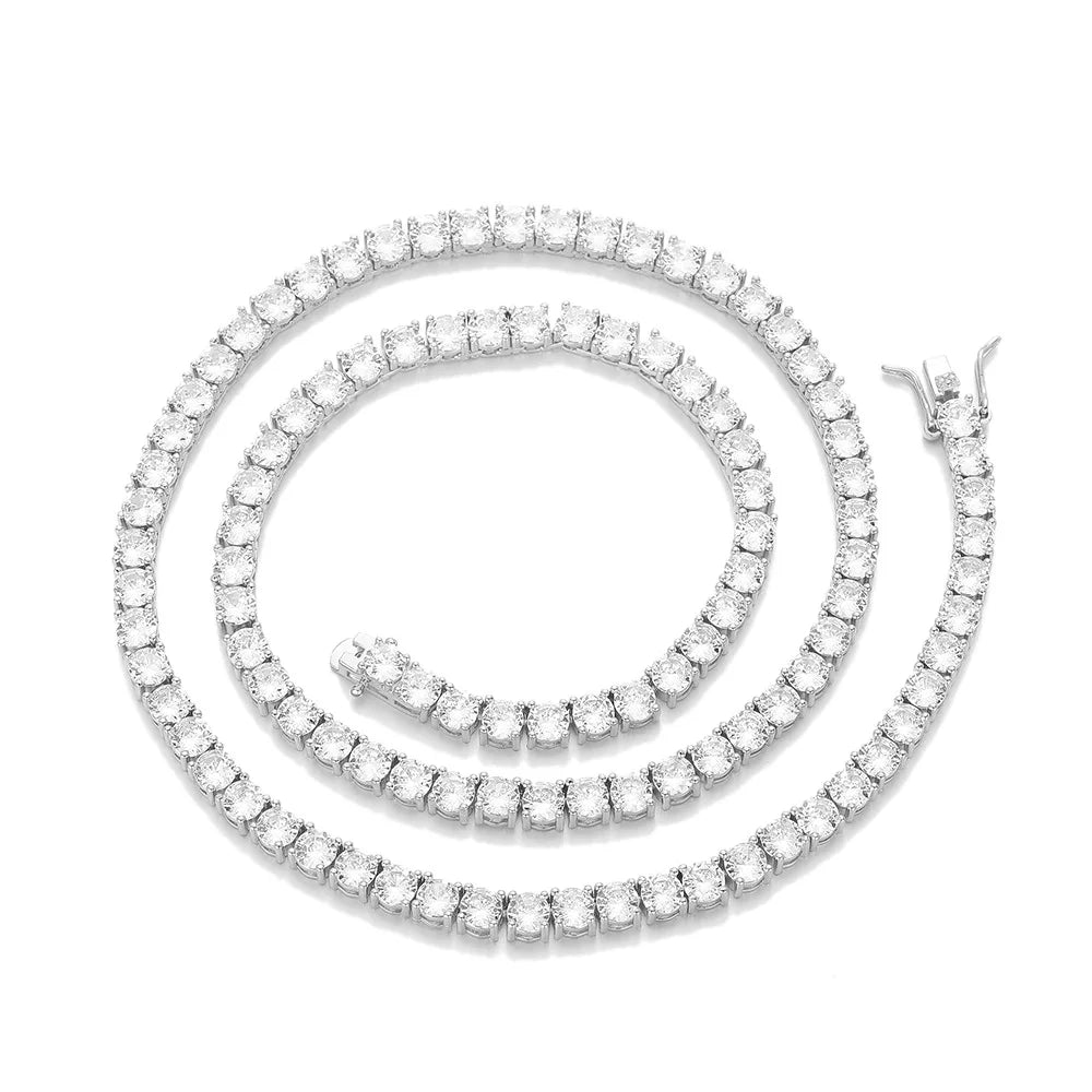 GRA Moissanite Tennis Necklace