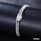 D VVS Moissanite Cuban Bracelet 925 Sterling Silver