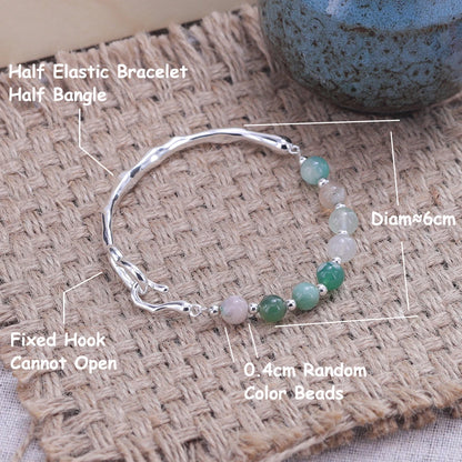 S925 Blue & Purple Gemstone Bracelet