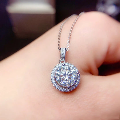 S925 Necklace with Real Moissanite