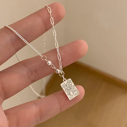 925 Sterling Silver Bead Geometry Necklace