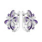 Original S925 Blue Iris Flower Earrings