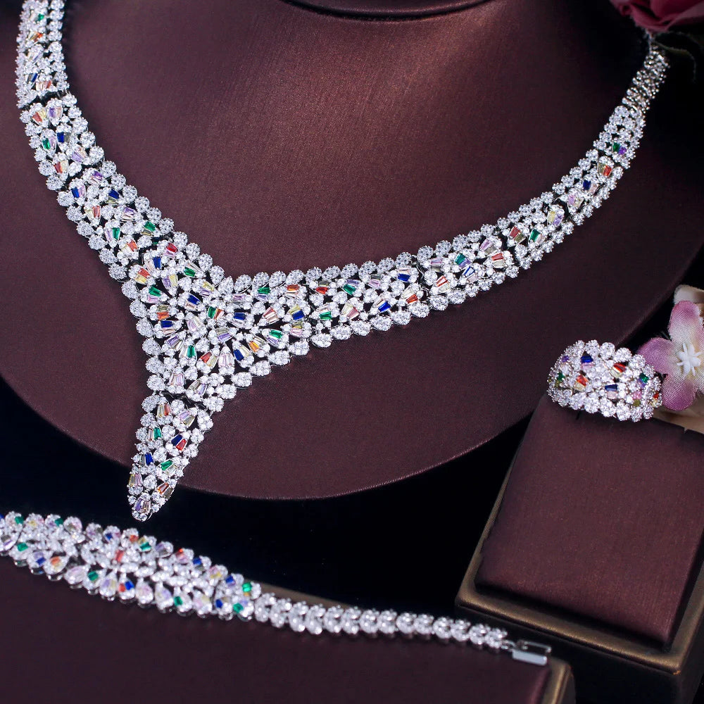 Luxury Chunky Multi Colour Cubic Zirconia Set