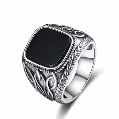 Vintage S925 Sterling Silver Ring with Natural Moonstone Stone