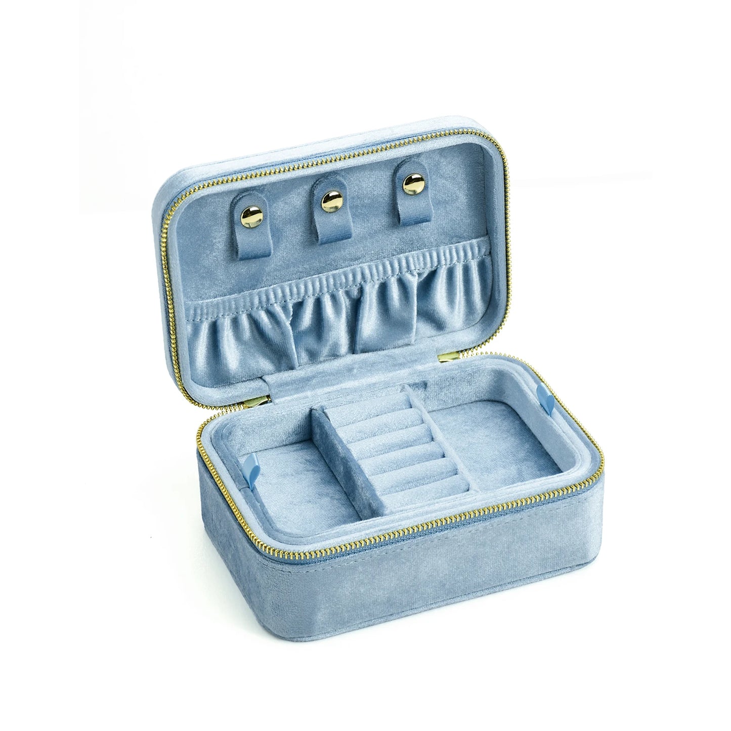 Velvet Jewelry Box Double Layer Design