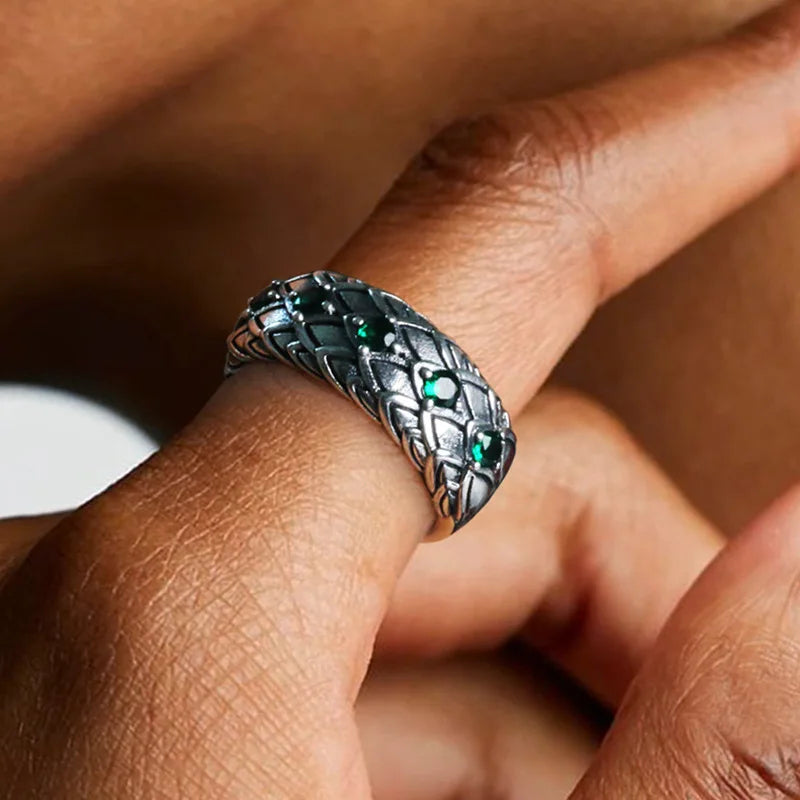 Vintage Snake AAA Zircon Tai Silver Ring