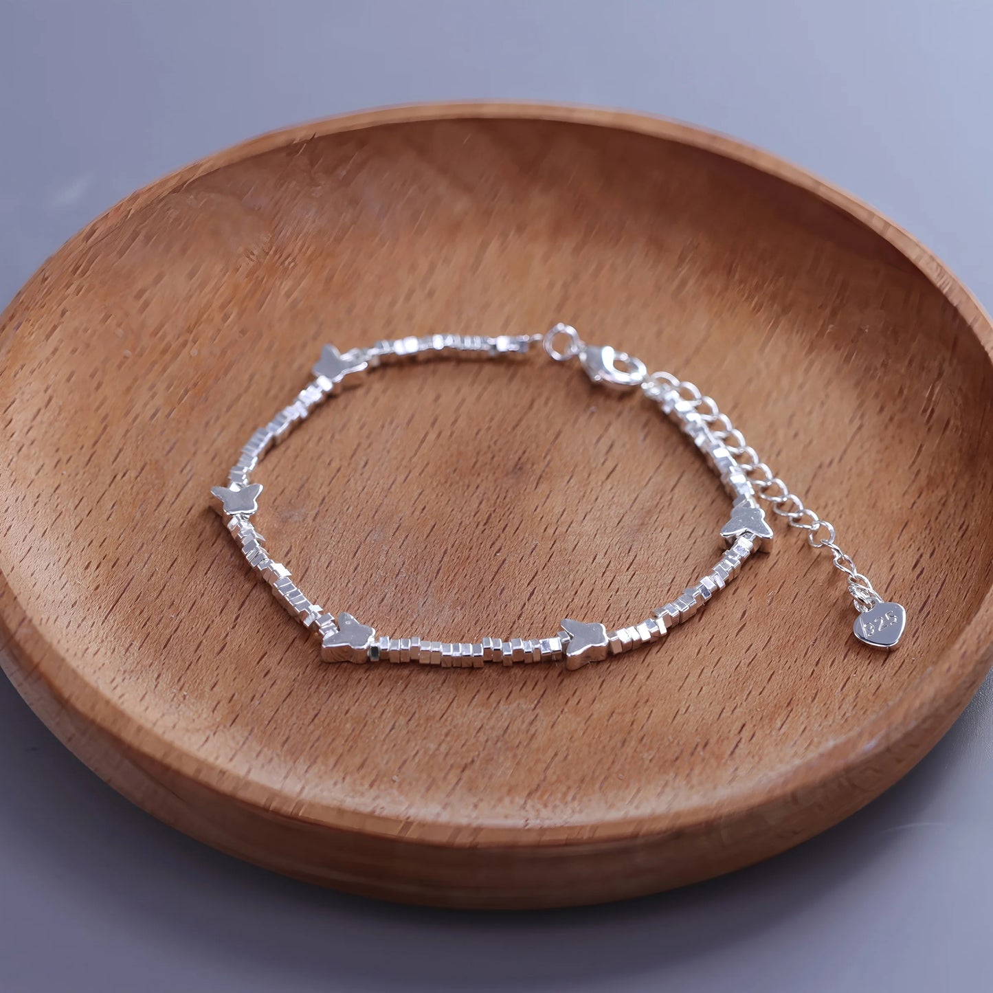 925 Sterling Silver Zircon Love Heart Bracelet