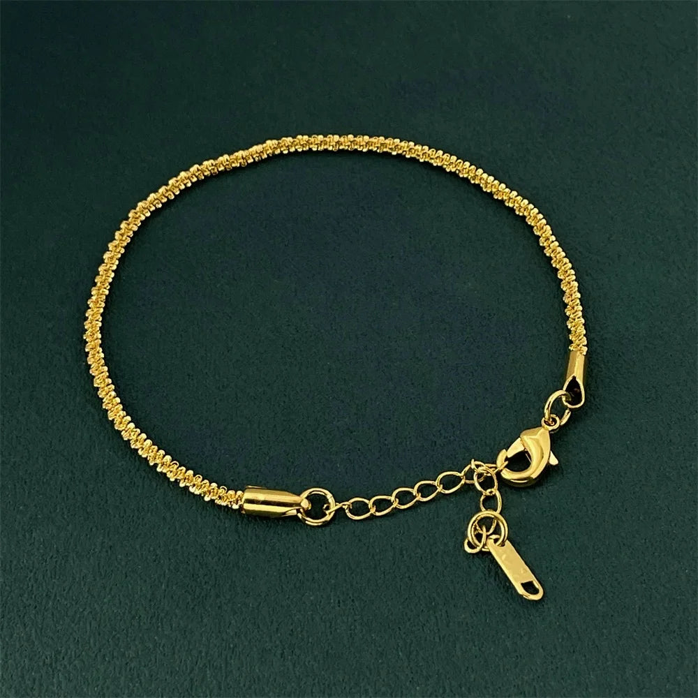 925 Sterling Silver Bracelet Plated with 18K Gold