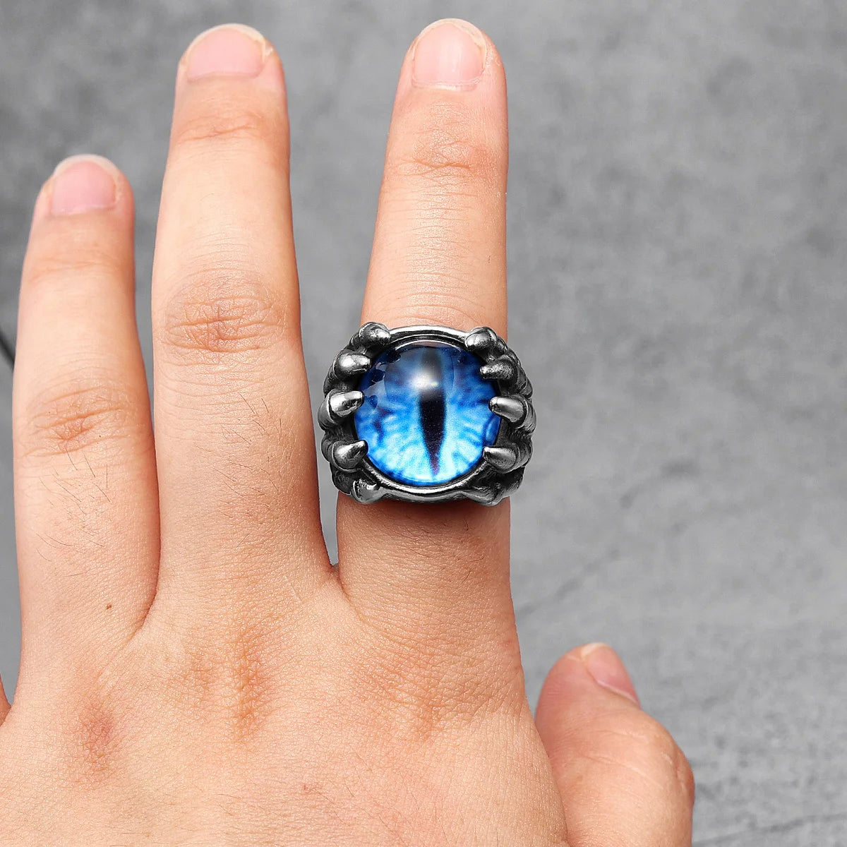 Devil Eye 316L Stainless Steel Skull Rings