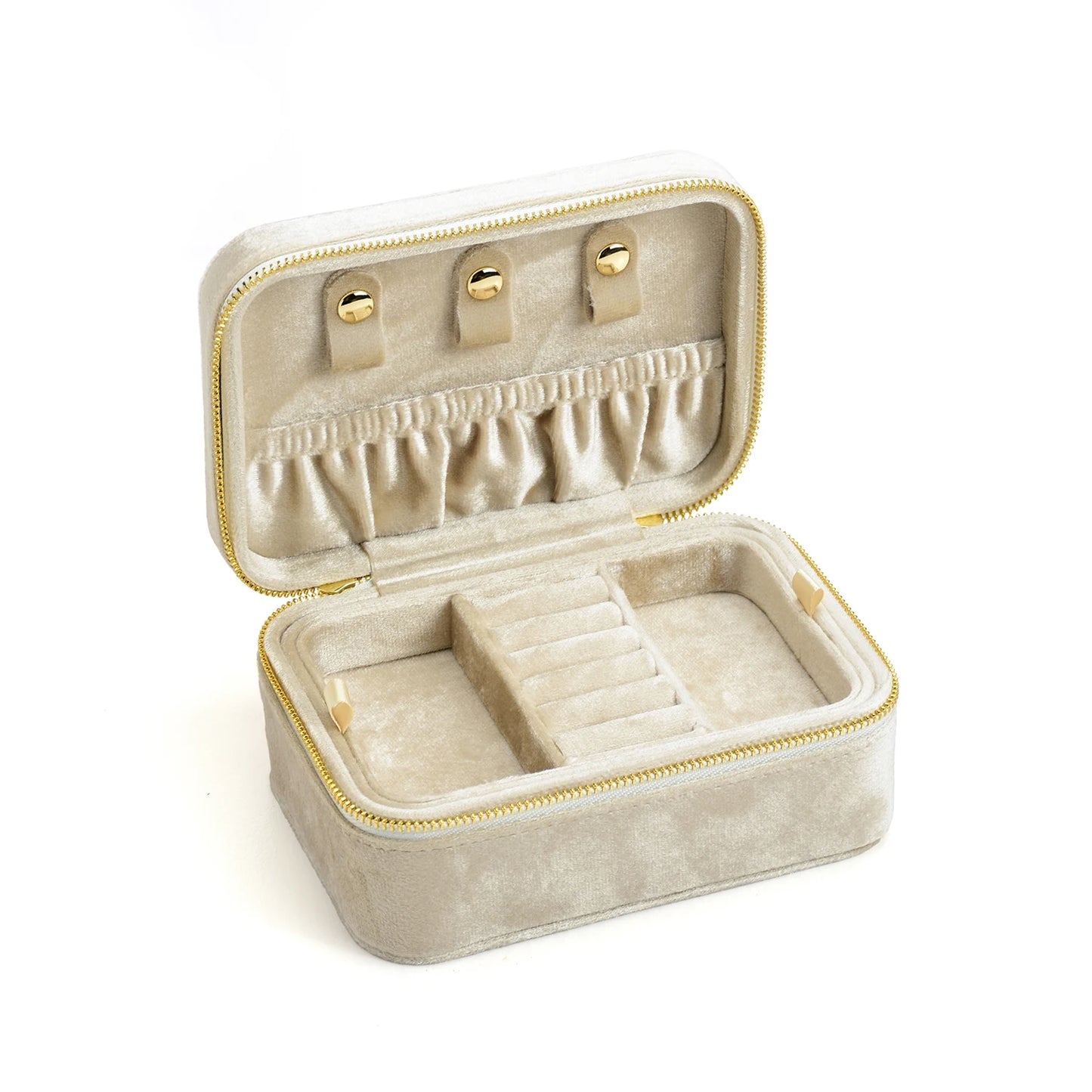 Velvet Jewelry Box Double Layer Design